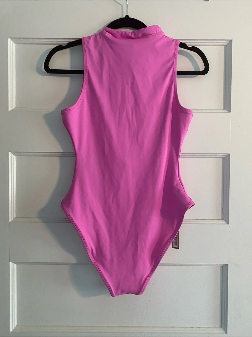 NWT Skims Sleeveless Zip-Front One-Piece Swim- Neon Orchid